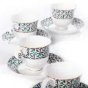 Coral Porcelain Coffe Set 12 Pjesë