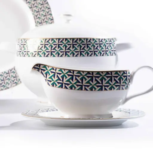 [LP-1106-DA] Coral Porcelain Dinner Set 6 Pjesë  